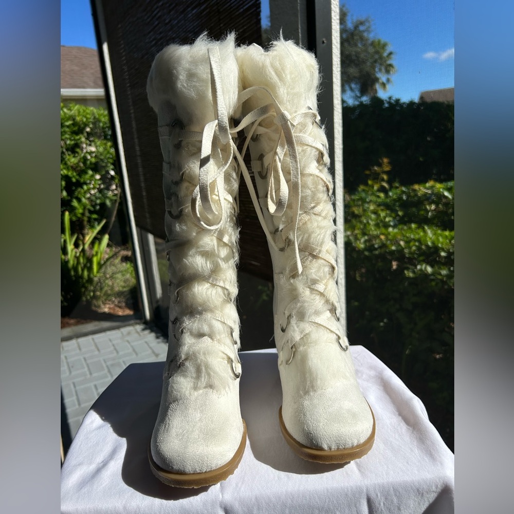 Faux Fur Lace-Up Boots